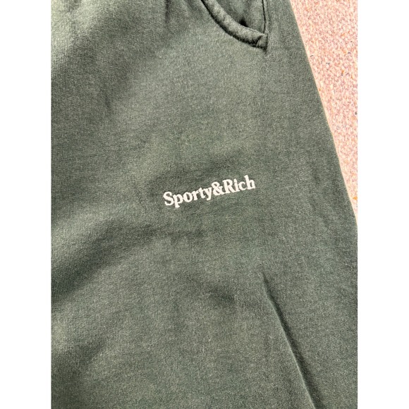 Sporty Rich Sweatpants Joggers Dark Green Mens S Made USA - Picture 2 of 7